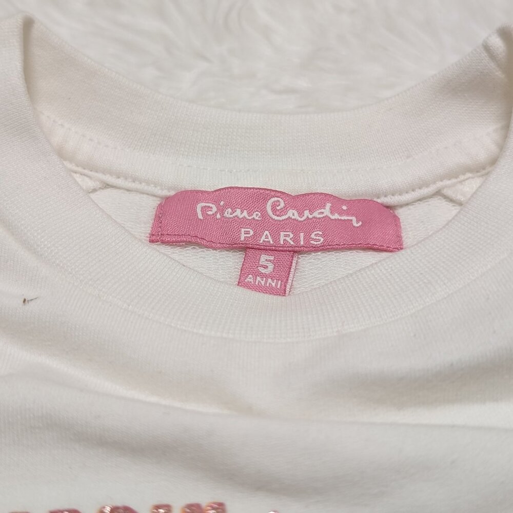 Solid White Girls Sweatshirt Casual Crew Neck Loopknit Long sleeve Size:5T NWOT - Picture 4 of 6